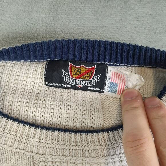 VTG Brimwick Sweater Men’s XL Glacier National Park Custom Knit USA Made Animals - Picture 3 of 7